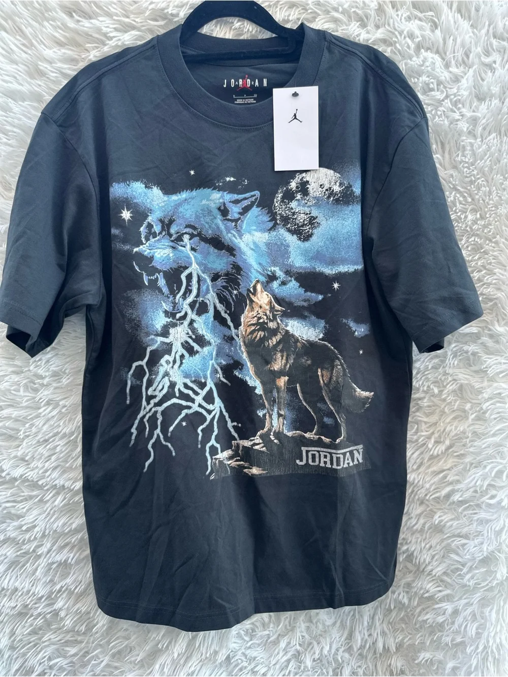 Jordan Black Wolf Graphic Tee